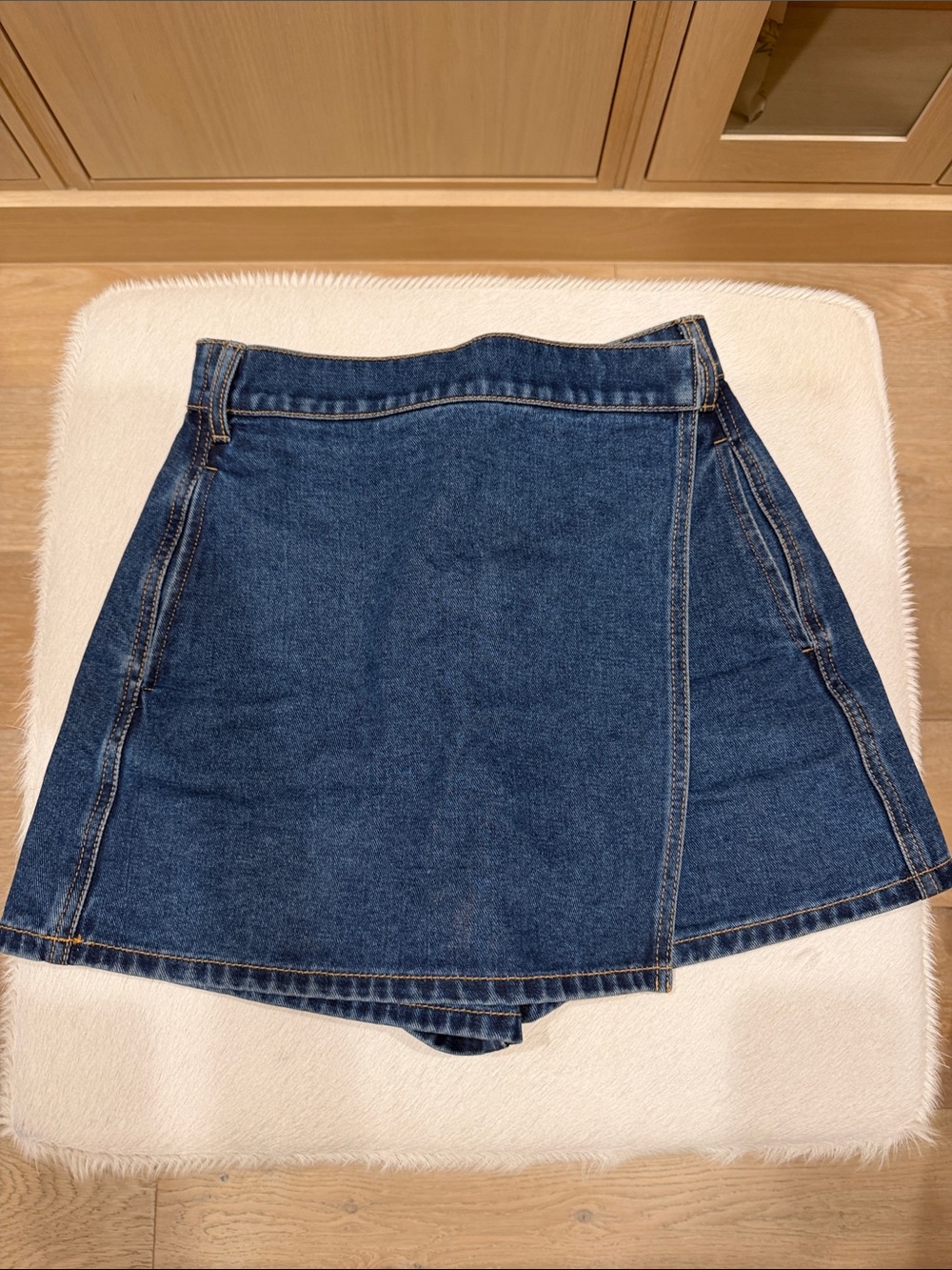 Veronica Beard Dark Blue Denim Skort